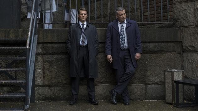 Jonathan Groff and Holt McCallany in MINDHUNTER, the news series by David Fincher.(Merrick Morton/Netflix)