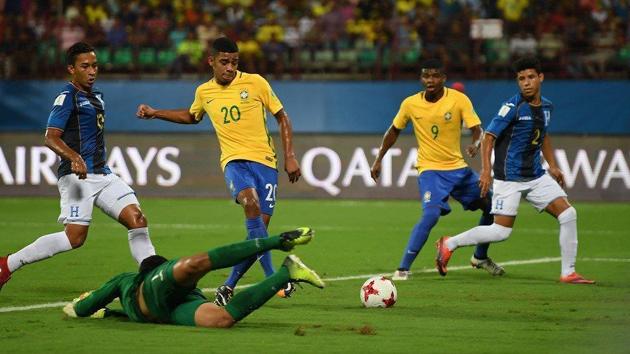 Brazil defeated Honduras 3-0 in the FIFA U-17 World Cup pre-quarterfinals. (Twitter) Brazil defeated Honduras 3-0 in the FIFA U-17 World Cup pre-quarterfinals. (Twitter)