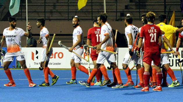 The Indian hockey team drew 1-1 against South Korea in the Asia Cup on Wednesday. (Hockey India) The Indian hockey team drew 1-1 against South Korea in the Asia Cup on Wednesday. (Hockey India)