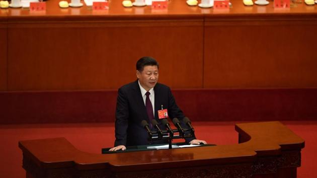 Chinese President Xi Jinping delivers a speech at the opening session of the Chinese Communist Party's five-yearly Congress at the Great Hall of the People in Beijing on October 18, 2017. (AFP Photo) Chinese President Xi Jinping delivers a speech at the opening session of the Chinese Communist Party's five-yearly Congress at the Great Hall of the People in Beijing on October 18, 2017. (AFP Photo)