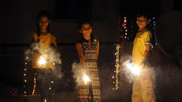 The Punjab and Haryana high court has allowed cracker bursting only for three hours on Diwali. (Parveen Kumar/HT Photo) The Punjab and Haryana high court has allowed cracker bursting only for three hours on Diwali. (Parveen Kumar/HT Photo)