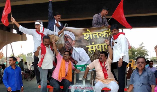 Farmers across Maharashtra protested seeking a loan waiver. (HT file)