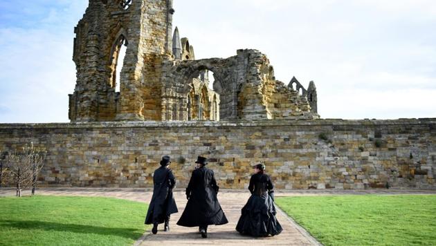 Whitby Abbey in northern England, whose Gothic ruins inspired Bram Stoker. (AFP) Whitby Abbey in northern England, whose Gothic ruins inspired Bram Stoker. (AFP)