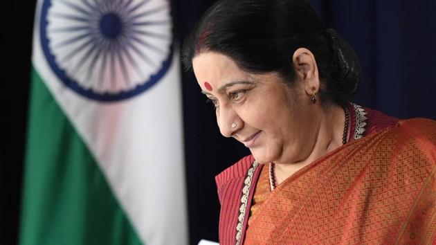 Indian External Affairs Minister Sushma Swaraj attends a meeting with U.S. Secretary of State Rex Tillerson (not pictured) at the Palace Hotel, on the sidelines of the the United Nations General Assembly in Manhattan, New York, U.S., September 22, 2017. (REUTERS File Photo) Indian External Affairs Minister Sushma Swaraj attends a meeting with U.S. Secretary of State Rex Tillerson (not pictured) at the Palace Hotel, on the sidelines of the the United Nations General Assembly in Manhattan, New York, U.S., September 22, 2017. (REUTERS File Photo)