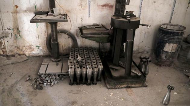 Mortar rounds are pictured at the weapons manufacturing plant of the Islamic State captured by the Syrian Democratic Forces near the stadium in Raqqa, Syria on October 4, 2017. (Erik De Castro / REUTERS)