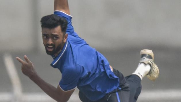 Jaydev Unadkat was the star for Board President’s XI against New Zealand cricket team in the second warm-up match in Mumbai on Thursday. Though it was for a losing cause, the fast bowler picked four wickets and scored a quick-fire 24-ball 44 against the visiting side. (Kunal Patil/HT Photo) Jaydev Unadkat was the star for Board President’s XI against New Zealand cricket team in the second warm-up match in Mumbai on Thursday. Though it was for a losing cause, the fast bowler picked four wickets and scored a quick-fire 24-ball 44 against the visiting side. (Kunal Patil/HT Photo)