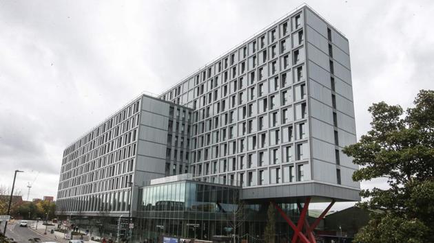 A view of the 10-storied Old Oak building, which may look like a hotel, but in real it is a large-scale house-share. The majority of the rooms cost between £850 and £1,100 (Rs. 72,979 and Rs.94,443) per month, but that includes all bills. (Daniel Leal-Olivas / AFP) A view of the 10-storied Old Oak building, which may look like a hotel, but in real it is a large-scale house-share. The majority of the rooms cost between £850 and £1,100 (Rs. 72,979 and Rs.94,443) per month, but that includes all bills. (Daniel Leal-Olivas / AFP)
