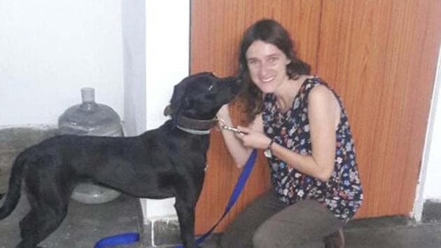 Myriam Baibout with Mithai. (HT Photo) Myriam Baibout with Mithai. (HT Photo)
