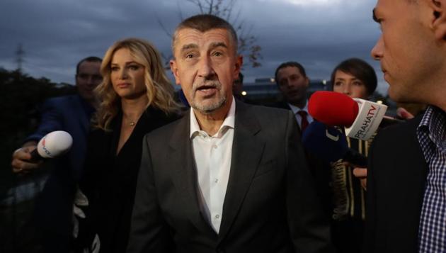 The leader of ANO party Andrej Babis answers questions from the media at the party's election headquarters after the country’s parliamentary elections in Prague, Czech Republic October 21, 2017. (REUTERS) The leader of ANO party Andrej Babis answers questions from the media at the party's election headquarters after the country’s parliamentary elections in Prague, Czech Republic October 21, 2017. (REUTERS)