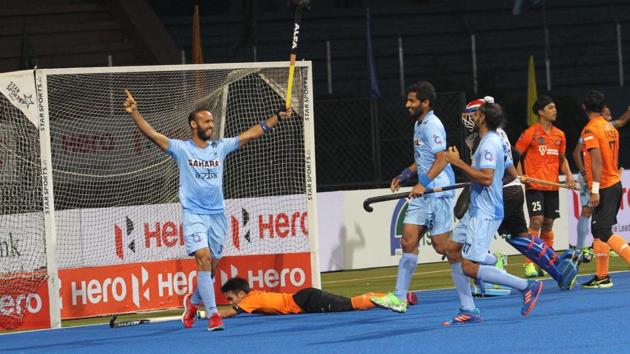 Ramandeep Singh gave India 1-0 lead against Malaysia in the third minute. (Hockey India) 