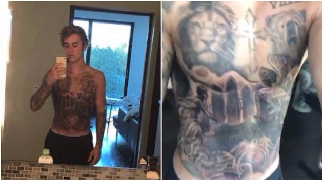 PIC Justin Biebers New Tattoo  Reveals Indian Head Ink On Shoulder Blade   Hollywood Life