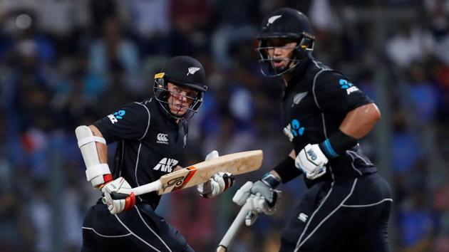 New Zealand's Ross Taylor and Tom Latham guided their team to victory against India in the 1st ODI encounter in Mumbai. Get live cricket score of India vs New Zealand, 1st ODI here(REUTERS)