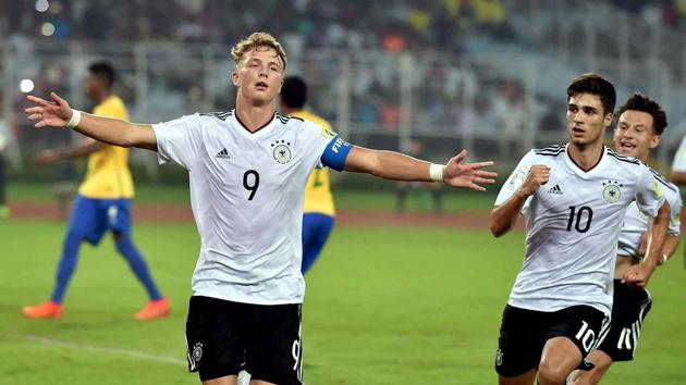 Arp’s goal came from a penalty after Yeboah was fouled inside the box. (PTI) Arp’s goal came from a penalty after Yeboah was fouled inside the box. (PTI)