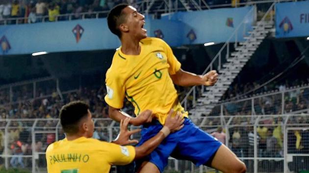 Late in the second-half, defender Weverson equalised for Brazil in the 71st minute. (PTI) Late in the second-half, defender Weverson equalised for Brazil in the 71st minute. (PTI)