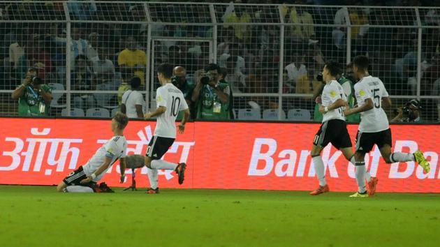 Jann-Fiete Arp gave Germany 1-0 lead in the 21st minute. (Samir Jana/HT PHOTO) Jann-Fiete Arp gave Germany 1-0 lead in the 21st minute. (Samir Jana/HT PHOTO)