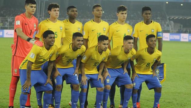 In the semi-final, Brazil will face England on October 25. (Samir Jana/HT PHOTO) In the semi-final, Brazil will face England on October 25. (Samir Jana/HT PHOTO)