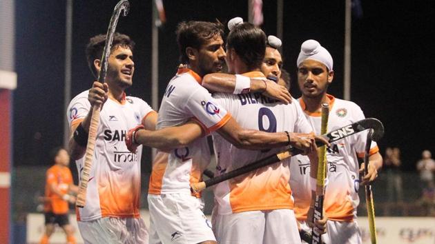 Dilpreet Singh’s brace gave the Indian junior men’s hockey team a 2-1 win over Malaysia in the Sultan of Johor hockey tournament. (HT Photo) Dilpreet Singh’s brace gave the Indian junior men’s hockey team a 2-1 win over Malaysia in the Sultan of Johor hockey tournament. (HT Photo)