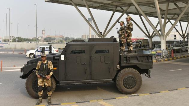 According to the CISF, though the vehicle will always be deployment ready, it will only be used only in case of an attack. The CISF has Quick Reaction Teams (QRTs) which are also equipped to chase and neutralise suspects and threats. (Vipin Kumar / HT Photo)