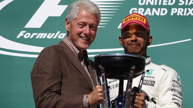 Lewis Hamilton edged closer to winning a fourth world championship after securing a victory over Sebastian Vettel at the United States Grand Prix.(AFP)