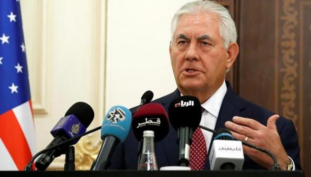 US Secretary of State Rex Tillerson in Doha, Qatar October 22, 2017. (Reuters) US Secretary of State Rex Tillerson in Doha, Qatar October 22, 2017. (Reuters)