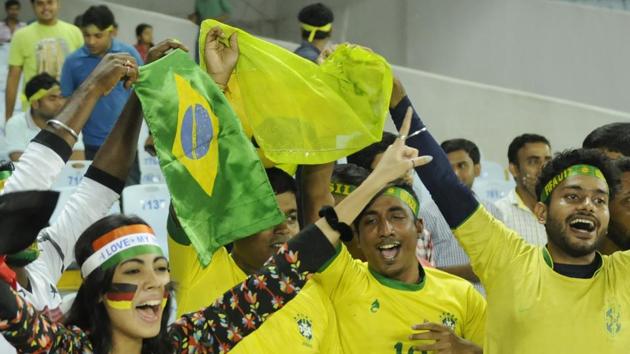 Brazil, however, staged a magnificent comeback and they scored two goals thanks to Weverson and Paulinho. (Samir Jana/HT PHOTO) Brazil, however, staged a magnificent comeback and they scored two goals thanks to Weverson and Paulinho. (Samir Jana/HT PHOTO)