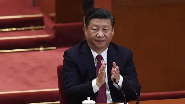 Chinese President Xi Jinping’s was added to the Communist Party's constitution at a defining Congress, elevating him alongside Chairman Mao to the pantheon of the country's founding giants.(AFP)