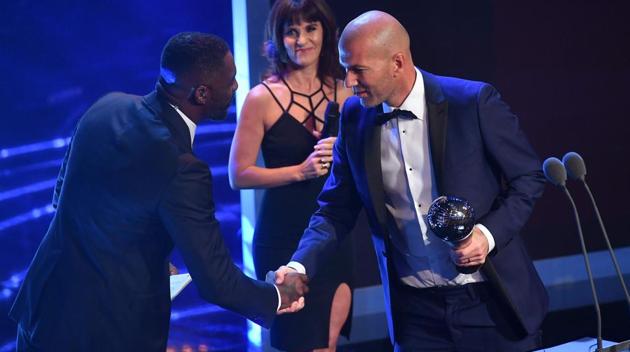Real Madrid’s Zinedine Zidane won The Best FIFA Men's Coach of 2017 Award. (AFP)