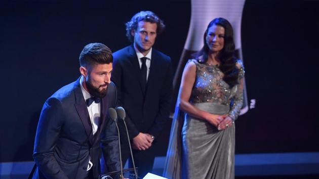 Arsenal and France forward Olivier Giroud won the 2017 FIFA Puskas Award for the most beautiful goal. (AFP)