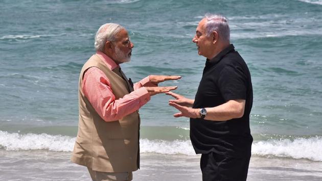Prime Minister Narendra Modi with his Israeli counterpart Benjamin Netanyahu during his visit to Israel in July. (AFP File Photo) Prime Minister Narendra Modi with his Israeli counterpart Benjamin Netanyahu during his visit to Israel in July. (AFP File Photo)