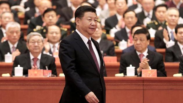 Chinese President Xi Jinping walks to the lectern to deliver his speech during the opening session of the 19th National Congress of the Communist Party of China at the Great Hall of the People in Beijing, China October 18, 2017. (REUTERS) Chinese President Xi Jinping walks to the lectern to deliver his speech during the opening session of the 19th National Congress of the Communist Party of China at the Great Hall of the People in Beijing, China October 18, 2017. (REUTERS)