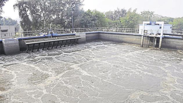 A sewage treatment plant in Nodia in the national capital region.(Ht Photo)