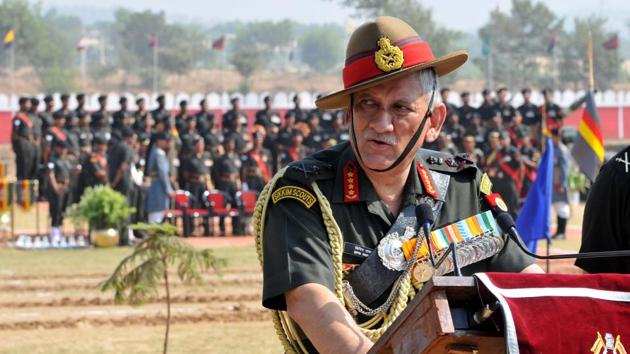 Army chief general Bipin Rawat has called for steps to prevent a repeat of Uri and Pathankot-like attacks. (Nitin Kanotra / Hindustan Times file) Army chief general Bipin Rawat has called for steps to prevent a repeat of Uri and Pathankot-like attacks. (Nitin Kanotra / Hindustan Times file)