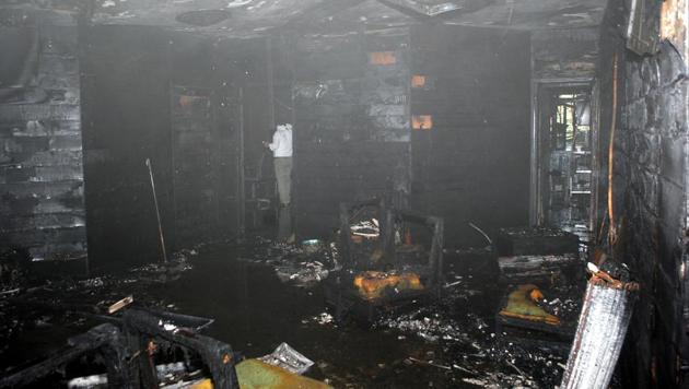 According to GDA officials no vital records were lost as a result of the fire. (Sakib Ali/HT Photo) According to GDA officials no vital records were lost as a result of the fire. (Sakib Ali/HT Photo)