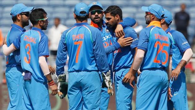 Man-of-the-Match Bhuvneshwar Kumar picked up as many as three wickets, breaking the spine of the New Zealand batting order. (BCCI) 