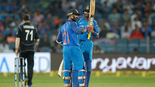After Dhawan’s dismissal, it was Dinesh Karthik who scored an unbeaten half-century to guide the hosts home with 6 wickets and 24 balls to spare. (BCCI) 