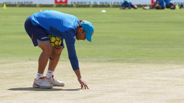 A major controversy broke out on Wednesday morning before the start of the 2nd ODI when the MCA curator was suspended for alleged pitch tampering. (BCCI) 