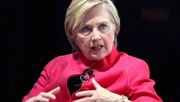 Former US presidential candidate Hillary Clinton speaks during the 18th World Knowledge Forum in Seoul, South Korea, October 18, 2017. (Reuters) Former US presidential candidate Hillary Clinton speaks during the 18th World Knowledge Forum in Seoul, South Korea, October 18, 2017. (Reuters)
