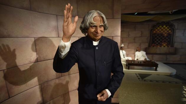 A. P. J. Abdul Kalam former President of India’s wax figure is also displayed at 23th Madame Tussaud Wax Museum in New Delhi. (Raj K Raj / HT PHOTO)