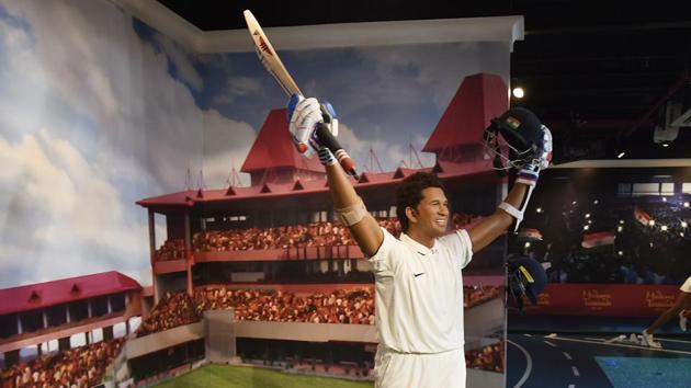 The 23th Madame Tussaud Wax Museum in New Delhi also houses Sachin Tendulkar’s wax figure. Each statue at the museum is constructed at a cost of Rs. 1.5 crores. (Raj K Raj / HT PHOTO)