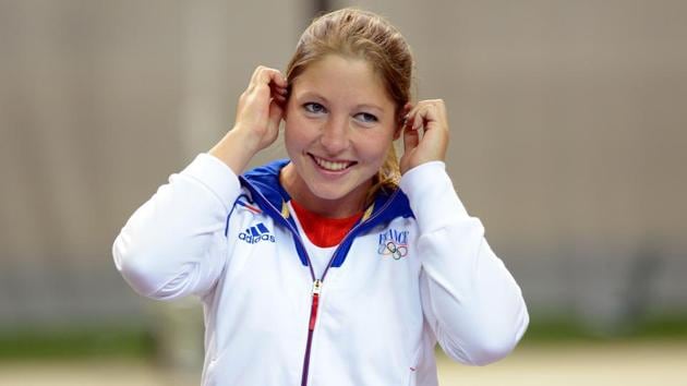 Celine Goberville of France wins women’s 10m air pistol title at ISSF ...