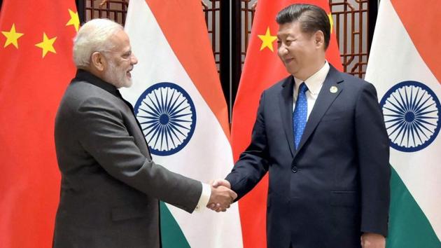 Prime Minister Narendra Modi meeting the President of the People’s Republic of China, Xi Jinping, on the sidelines of the 9th BRICS Summit, in Xiamen, China on September 5, 2017. (PTI) Prime Minister Narendra Modi meeting the President of the People’s Republic of China, Xi Jinping, on the sidelines of the 9th BRICS Summit, in Xiamen, China on September 5, 2017. (PTI)