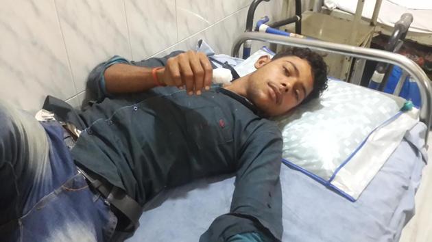 Uday Kumar Singh is admitted in a private hospital in Palghar. (Mohammed Hussain Khan) Uday Kumar Singh is admitted in a private hospital in Palghar. (Mohammed Hussain Khan)