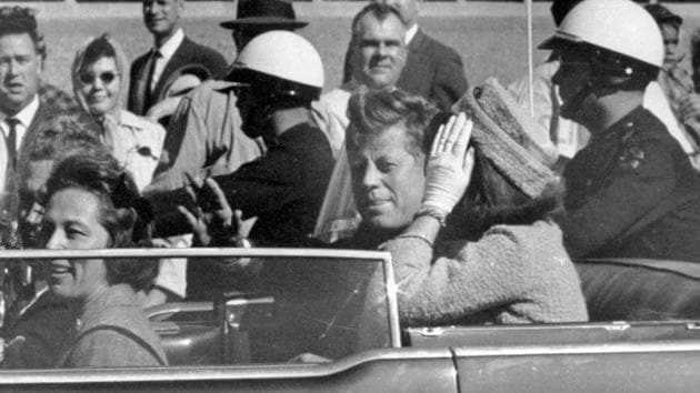 President John F Kennedy waves from his car in a motorcade in Dallas. Riding with Kennedy are First Lady Jacqueline Kennedy, right, Nellie Connally, second from left, and her husband, Texas Governor John Connally, far left on November 22, 1963. (AP File Photo) President John F Kennedy waves from his car in a motorcade in Dallas. Riding with Kennedy are First Lady Jacqueline Kennedy, right, Nellie Connally, second from left, and her husband, Texas Governor John Connally, far left on November 22, 1963. (AP File Photo)