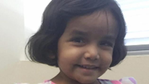 Three-year-old Sherin Mathews whose body was found on Sunday from a culvert near her home in suburban Dallas. (AP file photo) Three-year-old Sherin Mathews whose body was found on Sunday from a culvert near her home in suburban Dallas. (AP file photo)