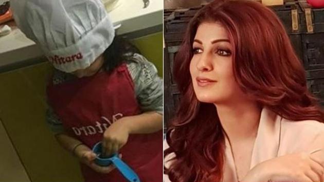 Nitara tries her hand at cooking and mom Twinkle Khanna is worried about extra work.