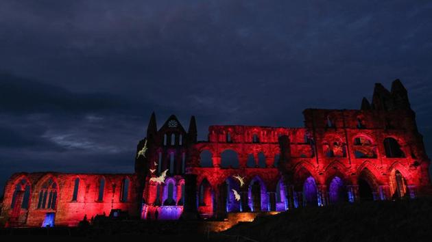 The Abbey in northern England, whose Gothic ruins inspired Bram Stoker, author of ‘Dracula’, has unexplained cold draughts, stock flying off the shelves and strange taps on the shoulder seemingly from no one. (Ian Forsyth / Getty Images) 