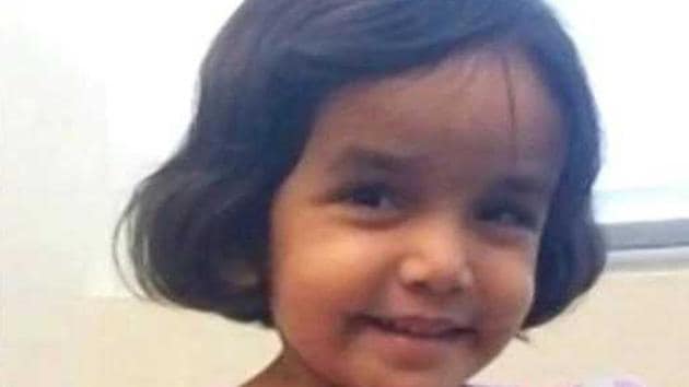 Three-year-old Sherin Mathews went missing on October 7 and her body was found on Sunday from a culvert in suburban Dallas, Texas. (AP File Photo) Three-year-old Sherin Mathews went missing on October 7 and her body was found on Sunday from a culvert in suburban Dallas, Texas. (AP File Photo)