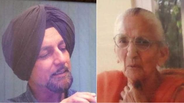 KJ Singh (64) and his mother Gurcharan Kaur (92). (HT Photo) KJ Singh (64) and his mother Gurcharan Kaur (92). (HT Photo)