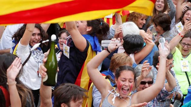 Catalonia’s parliament voted to declare independence from Spain and proclaim a republic, just as Madrid is poised to impose direct rule on the region to stop it in its tracks. (REUTERS)