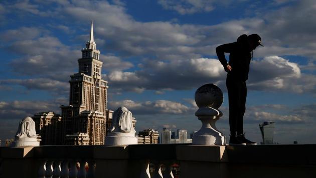 ‘Some are parachute jumpers. Some go to church. Some love skiing. But I walk on roofs,’ said Shukhov. (Maxim Shemetov / REUTERS)